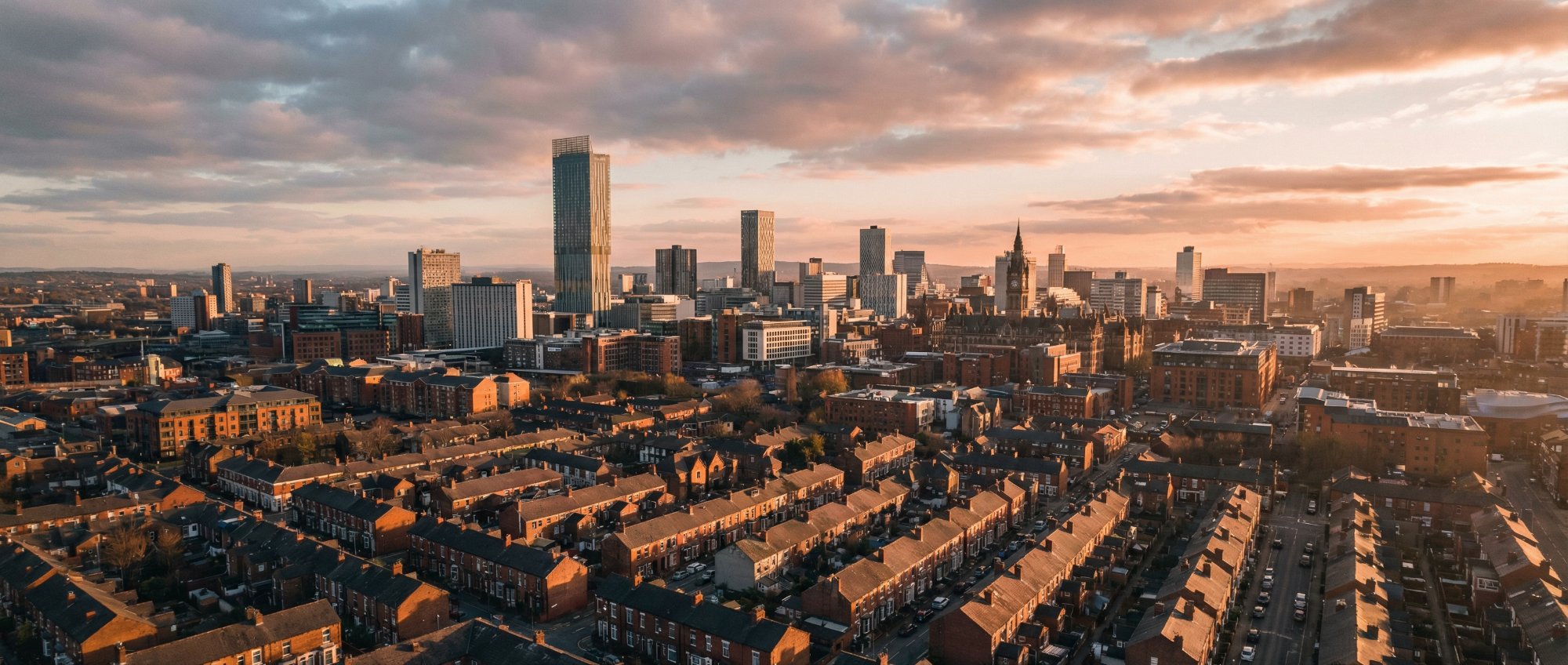 Aerial view of Greater Manchester coverage area